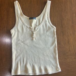 Yellow striped tank top from Brandy Melville